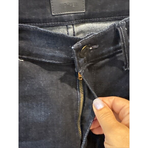 Mother Te Mid Rise Dazzler Size 29 Dark Blue Ankle Now Or Never - Picture 8 of 10